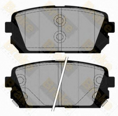 BRAKE ENGINEERING pa1874 -  Комплект тормозных колодок, дисковый тормоз